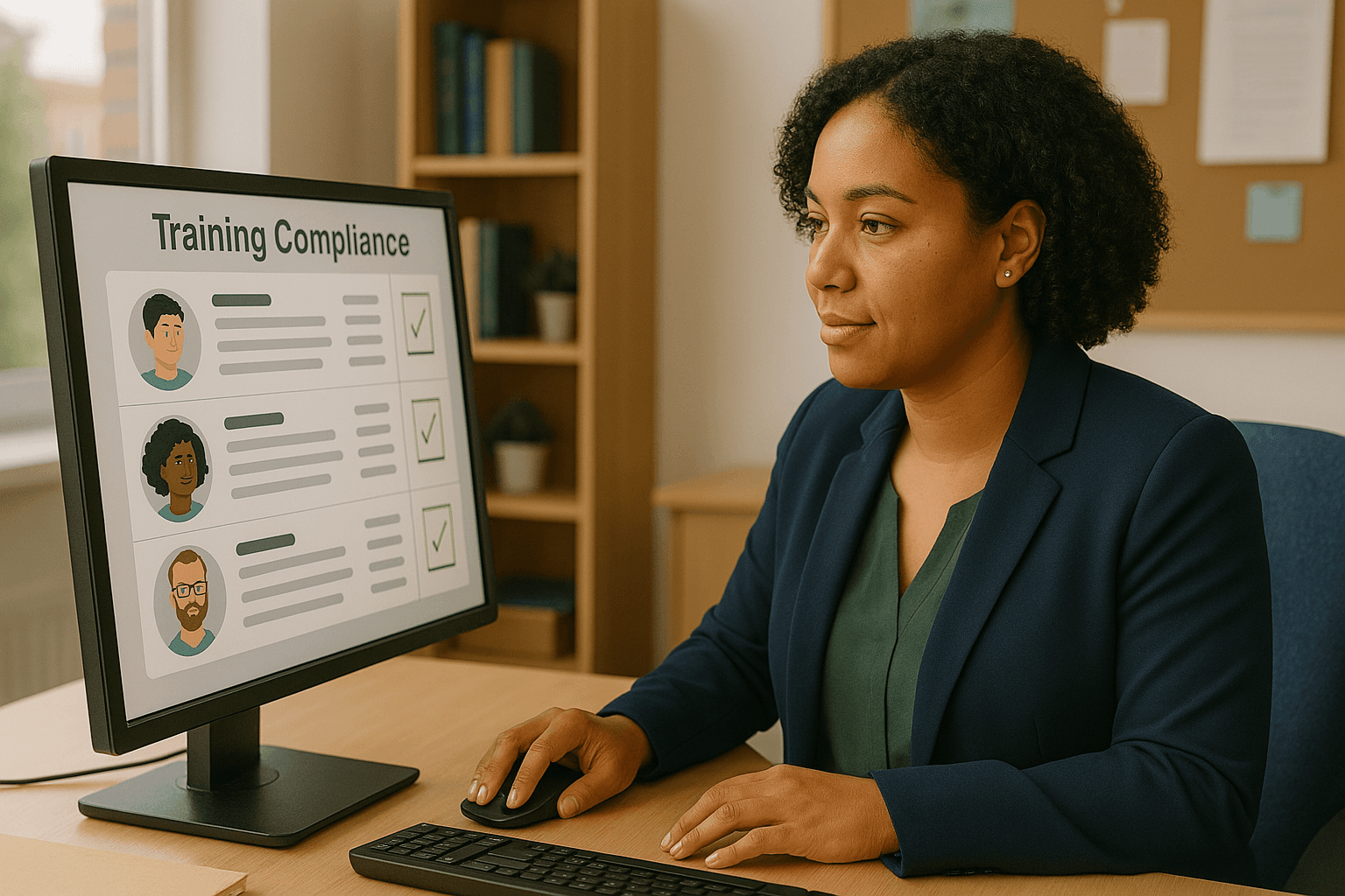Safeguarding lead reviewing compliance