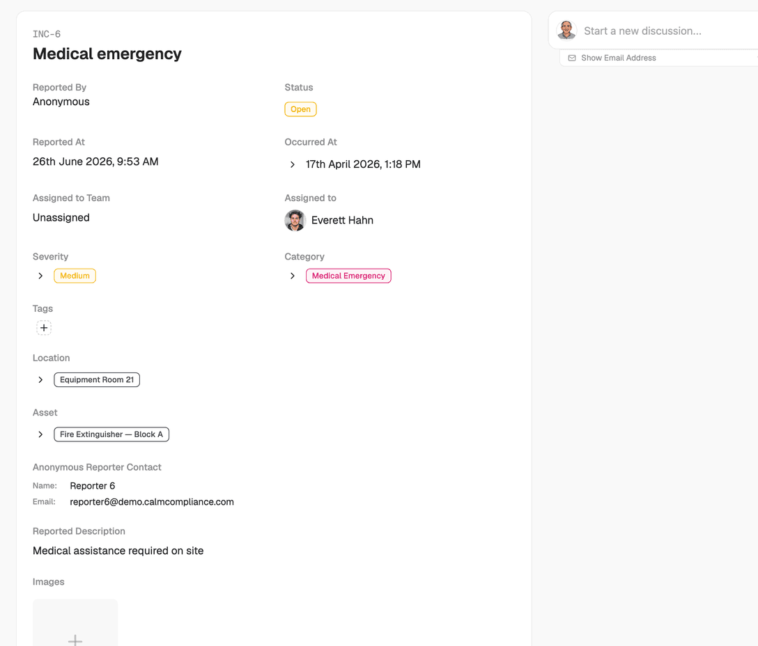 Complete incident record ready for investigators, insurers or regulators
