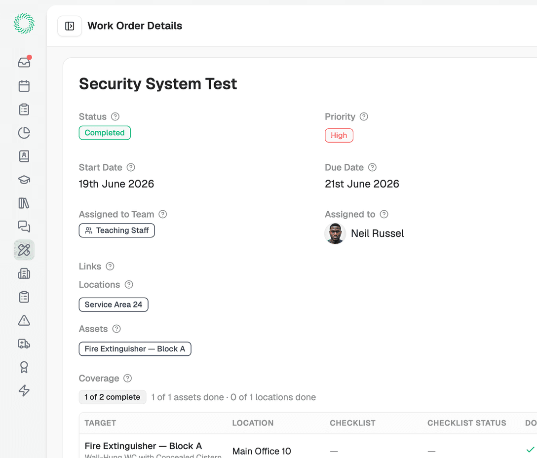 Assigning a work order to a group of team members